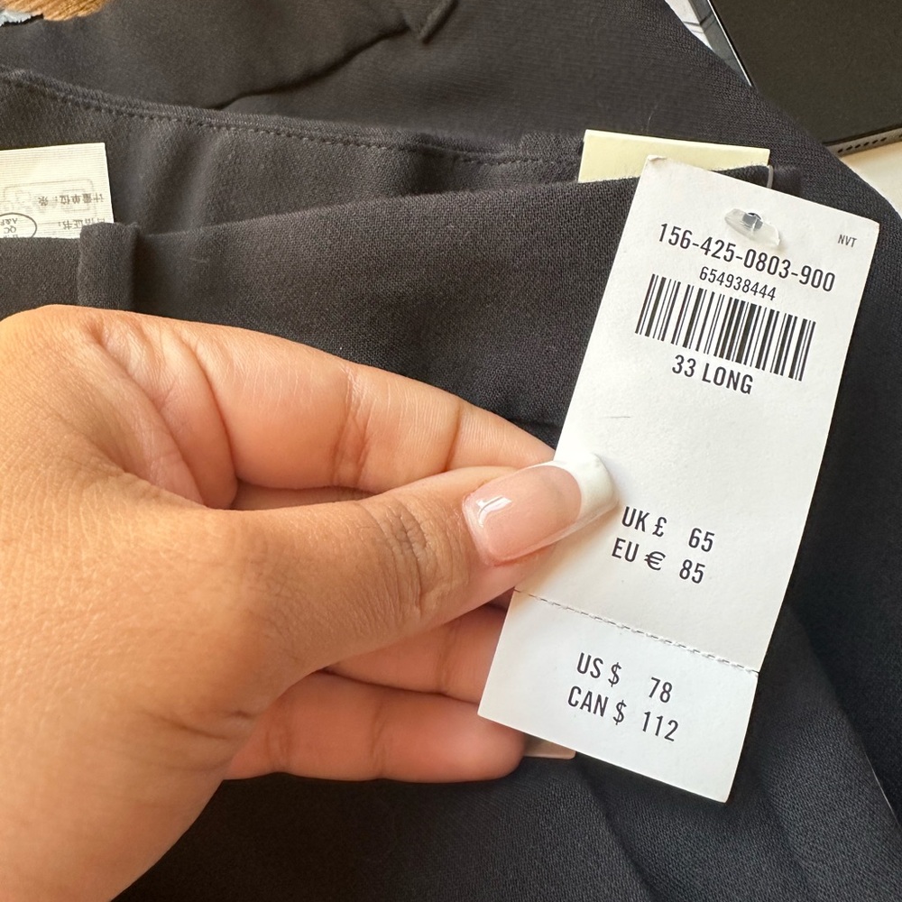 Abercrombie Black SIZE 33 LONG Trousers women